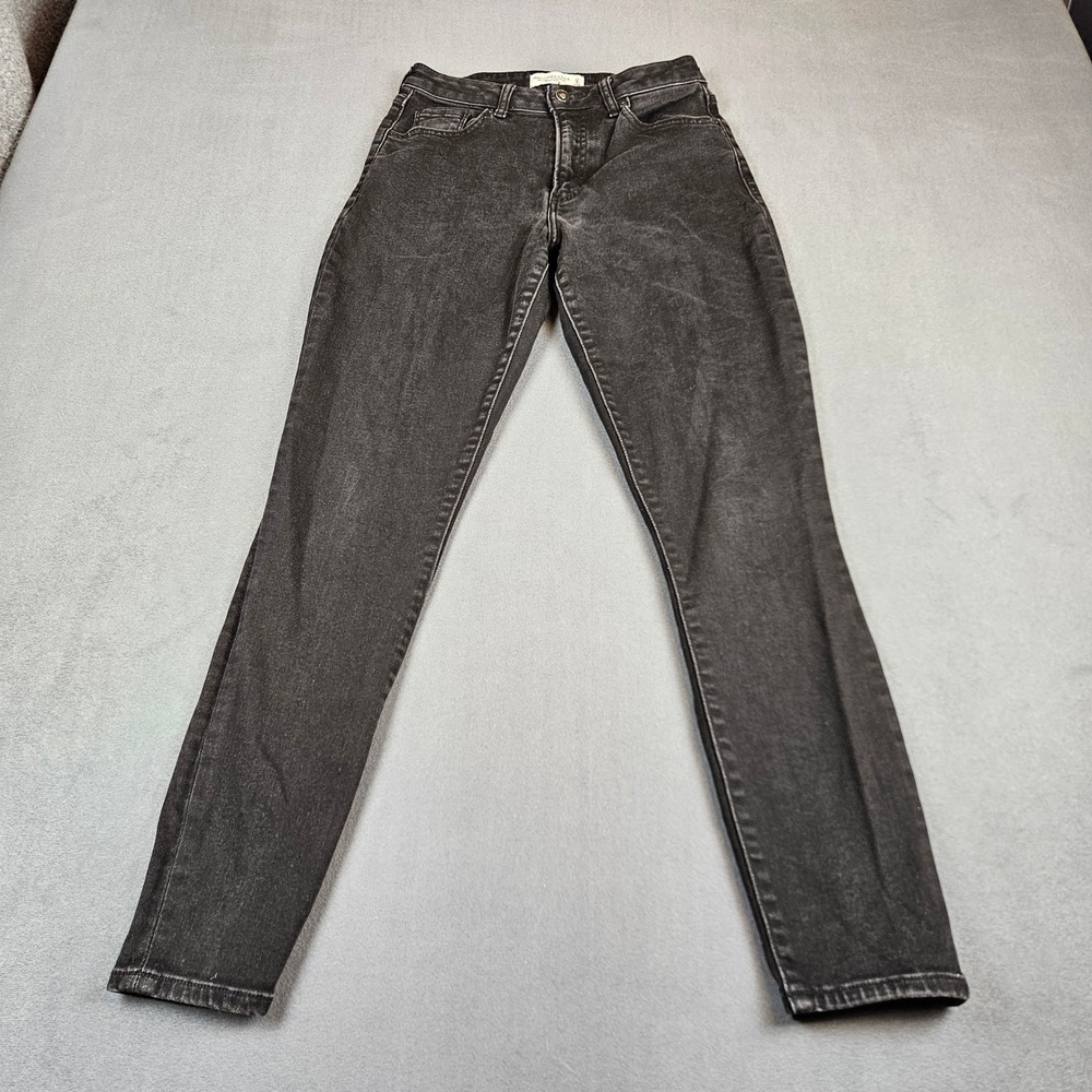 Abercrombie & Fitch Curve Love High Rise Super Skinny Ankle Jeans Black 27 4L